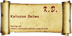 Kaluzsa Dalma névjegykártya